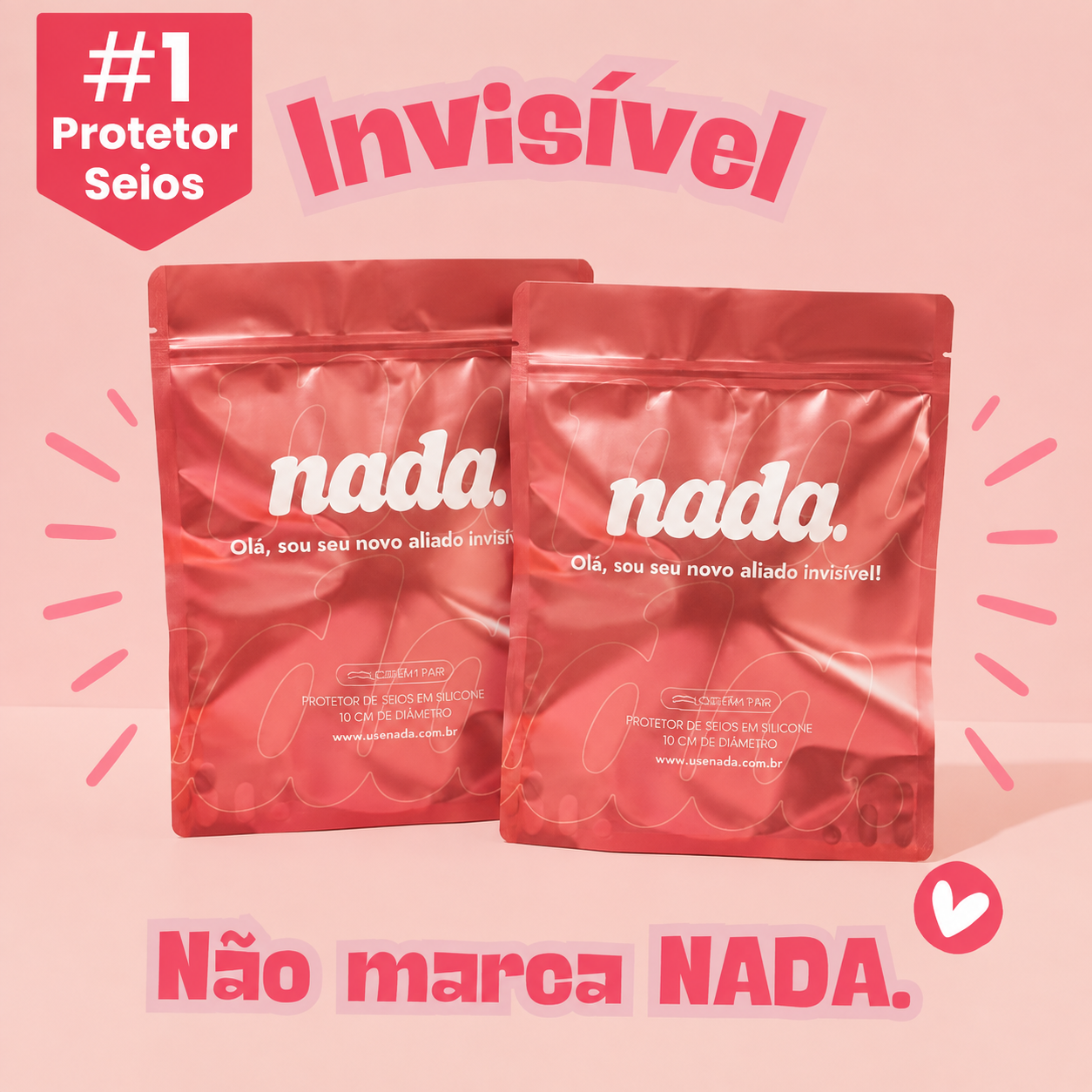 Protetor de seios invisível nada.